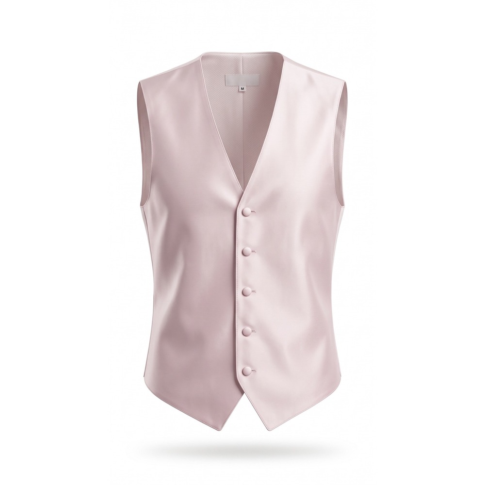 Calvin Klein Womens Pale Pink Formal Button Front Vest Adjustable Back Size M